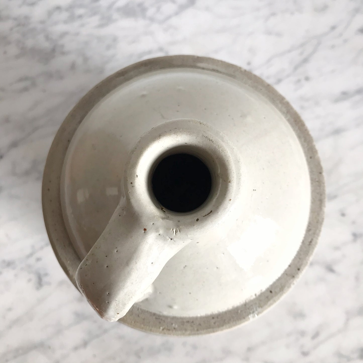 Simple Vintage Stoneware Jug with Handle