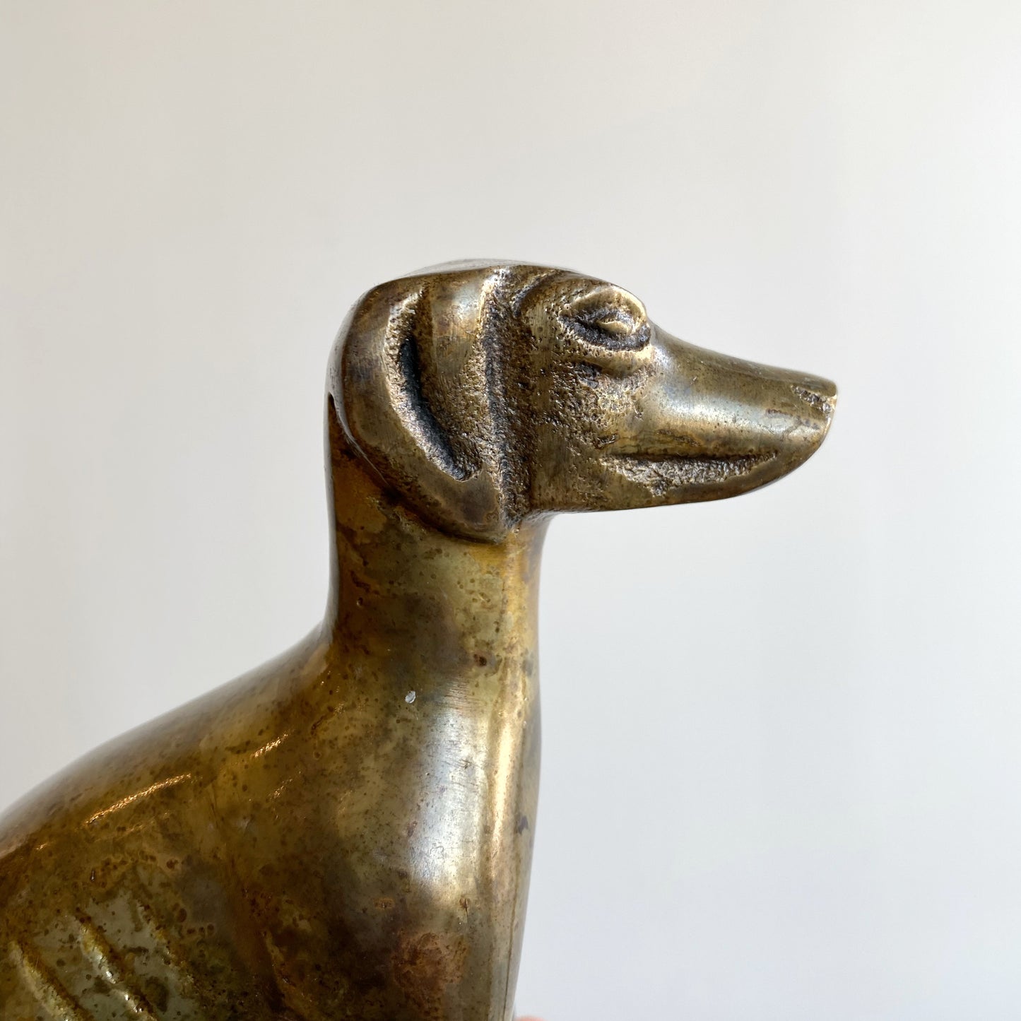 Vintage Bronzy Dog Statue