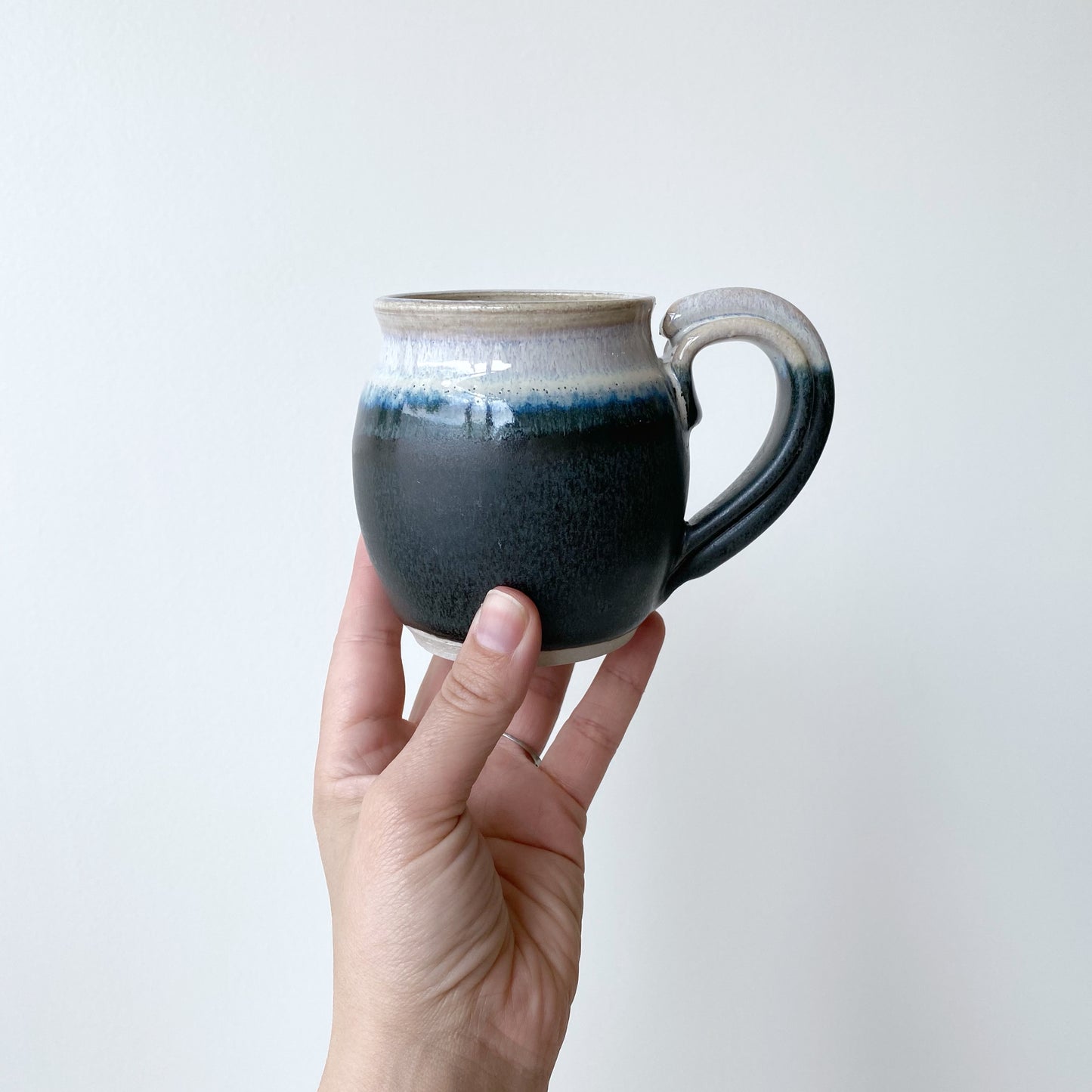 Handcrafted Pottery Mug, Deep Sea Blue