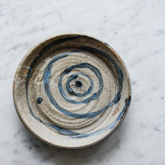 Vintage Hand-painted Pottery Plate, 7”