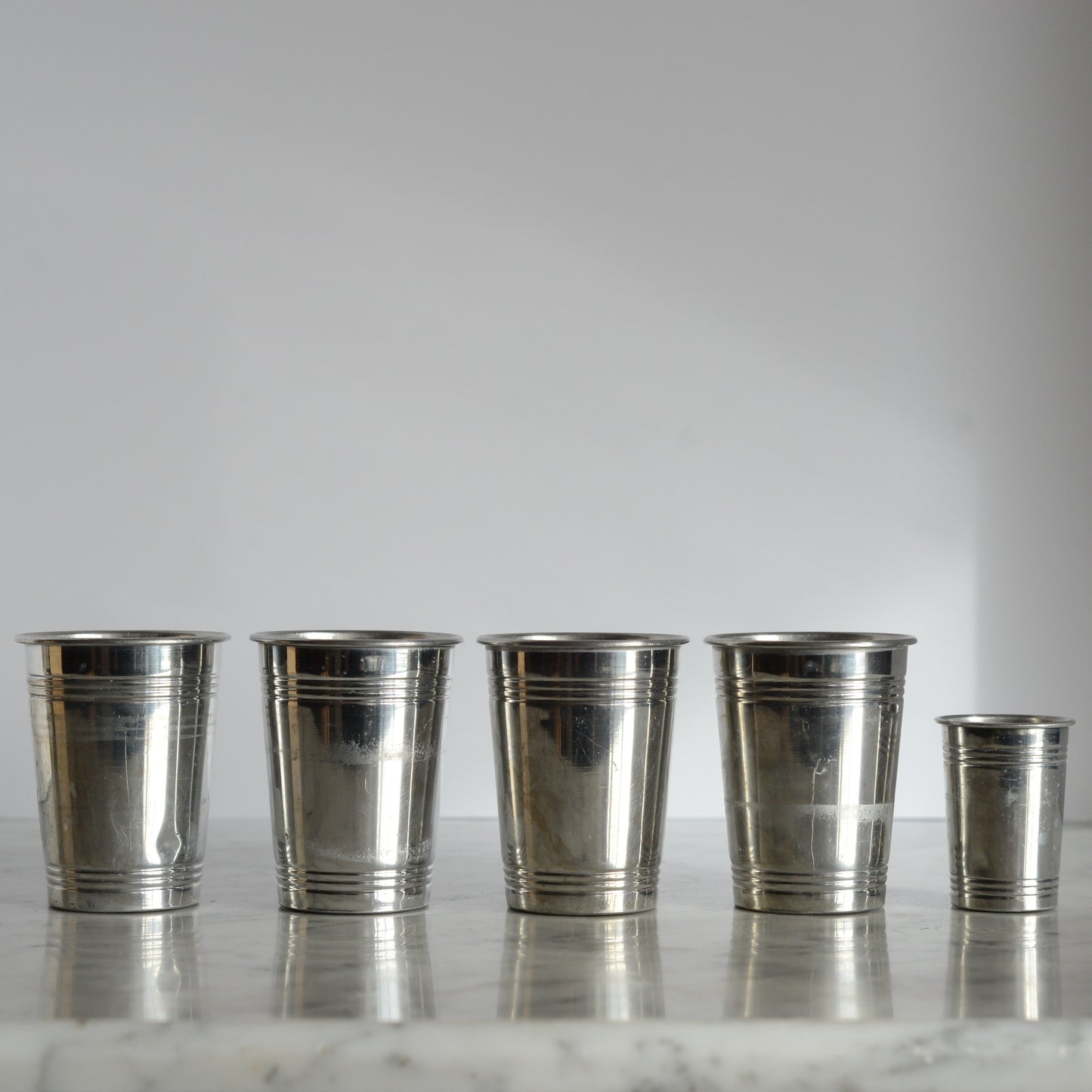 Set of Vintage Aluminum Cups