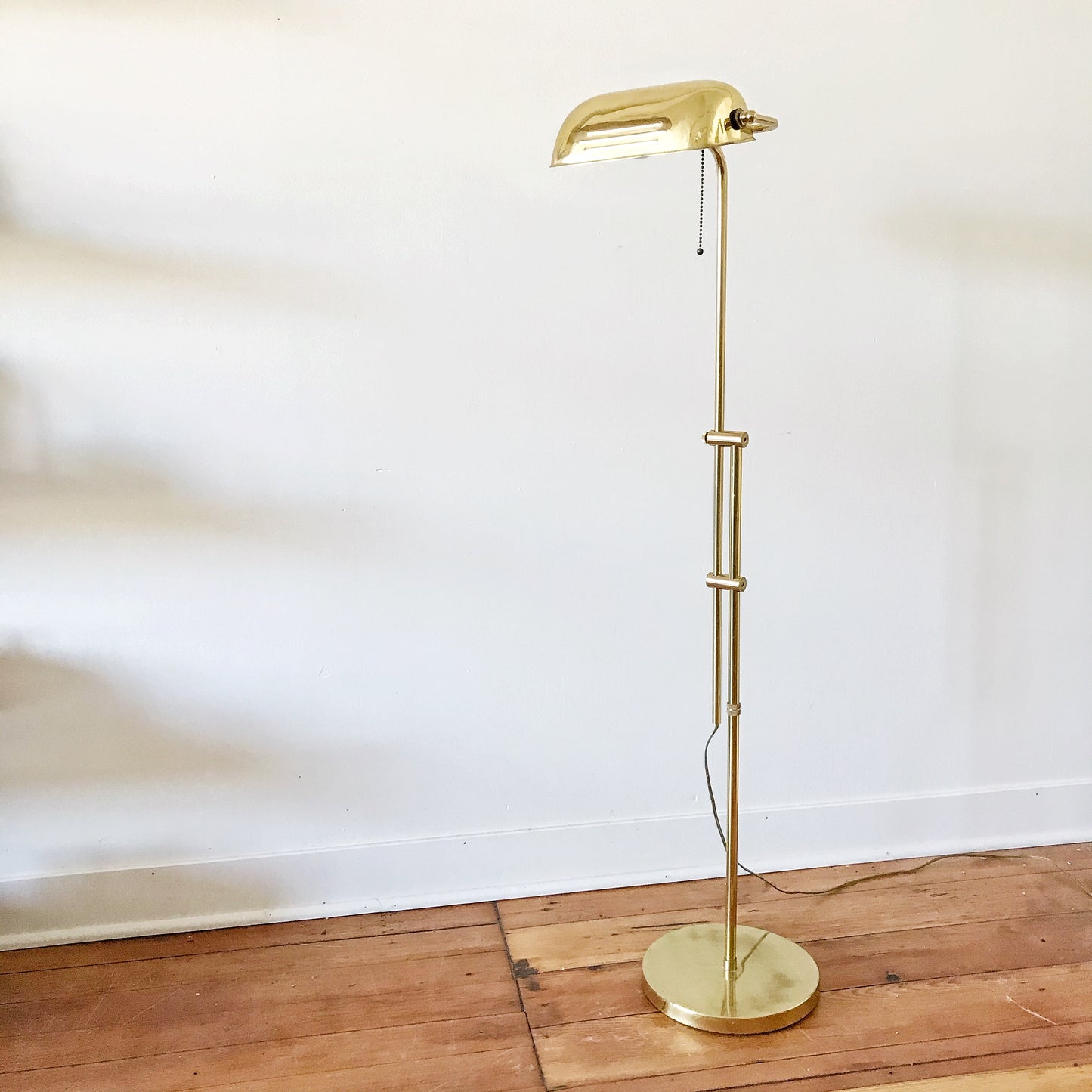 Vintage Brass “Library” Floor Lamp