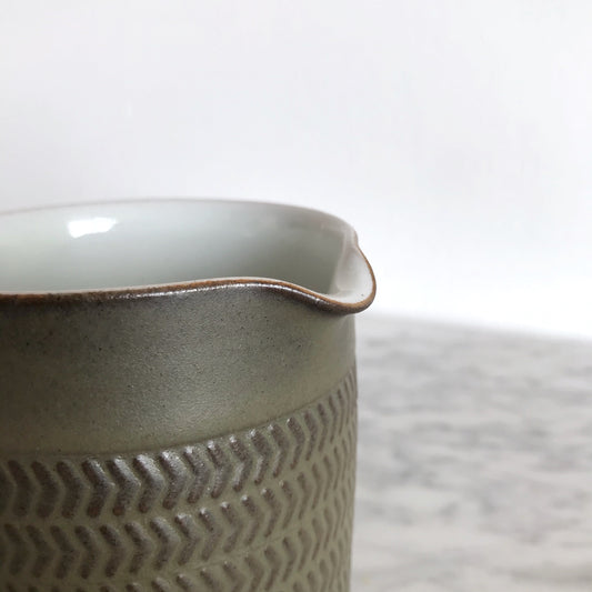 Small Green Stoneware Pitcher / Creamer, Denby