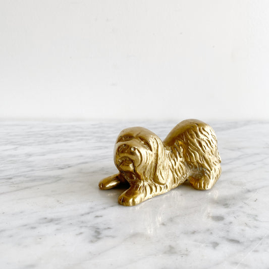 Vintage Brass Dog, Cocker Spaniel