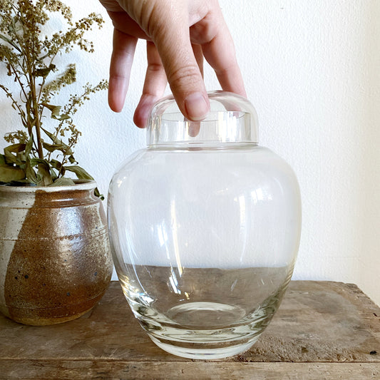 Vintage Glass Container/Jar with Lid