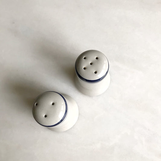 Vintage Stoneware S&P Shaker Set