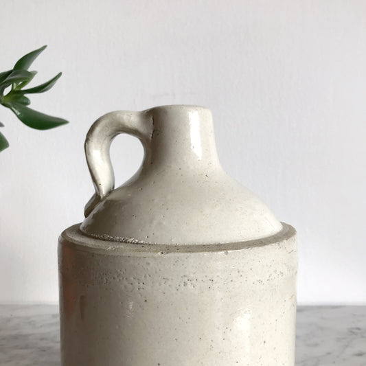 Simple Vintage Stoneware Jug with Handle