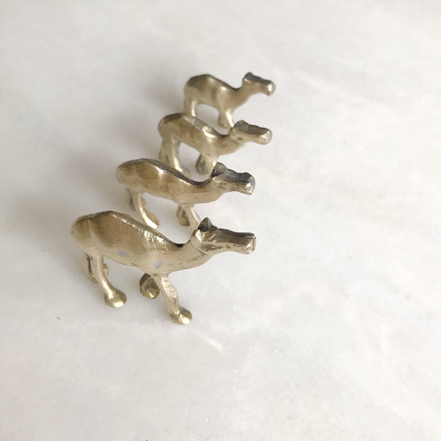 Collection of Small Vintage Brass Camels