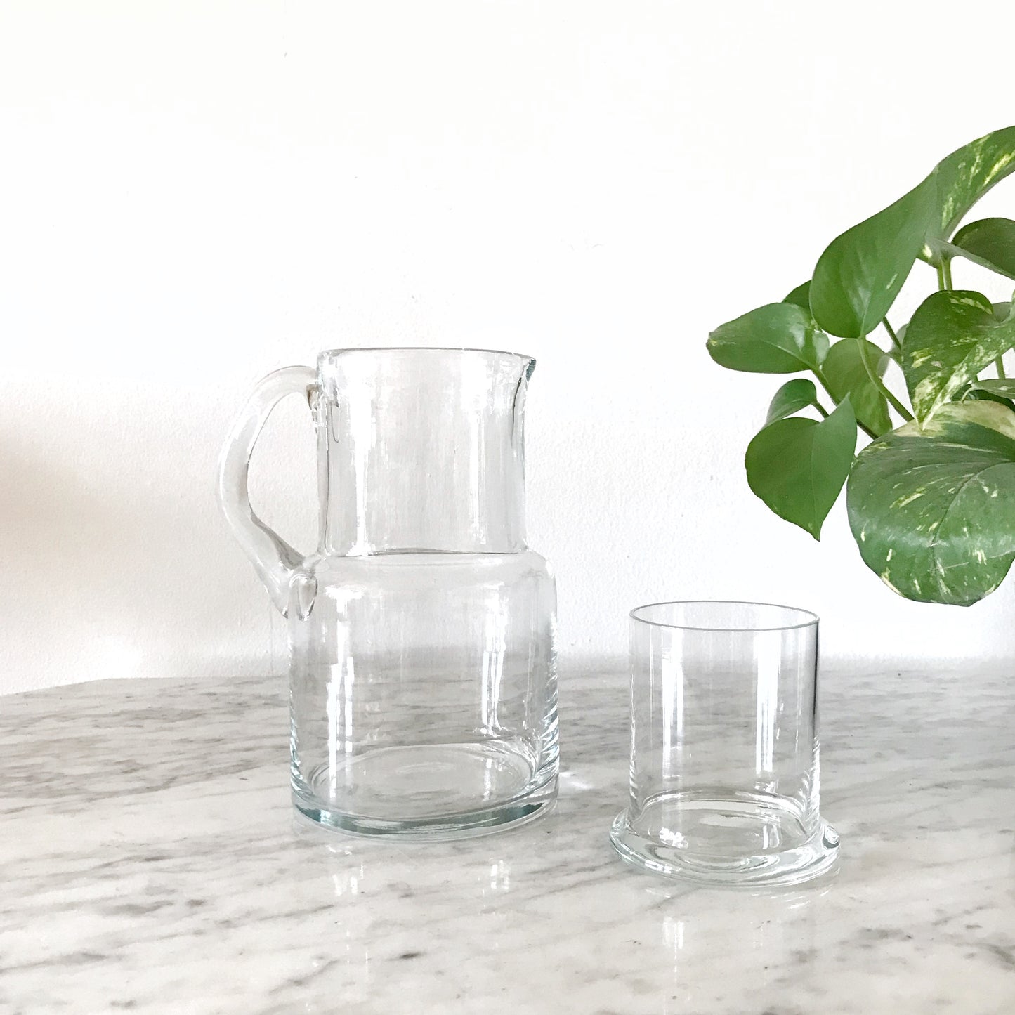 Glass Pitcher & Cup Set