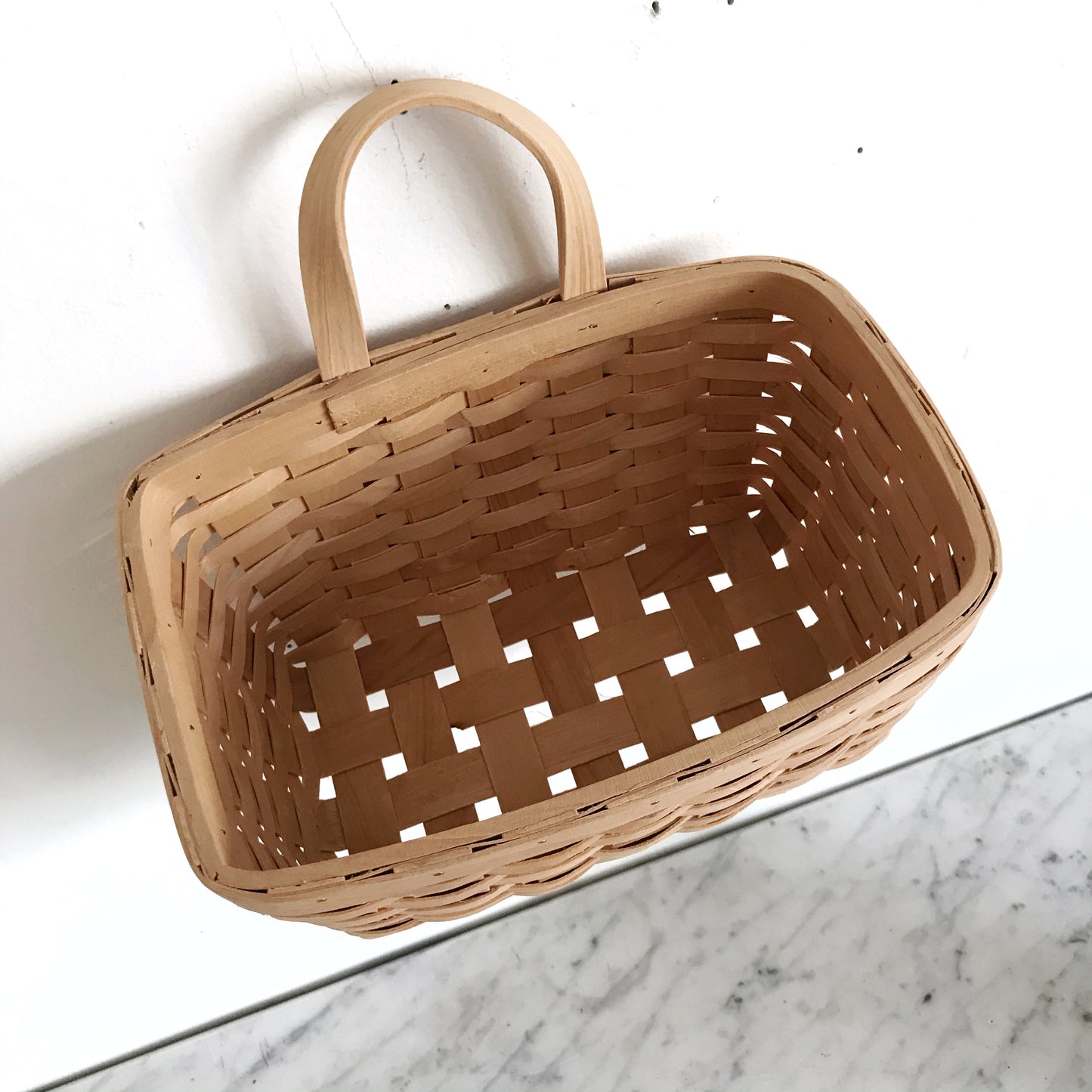 Hanging Woven Bentwood Basket