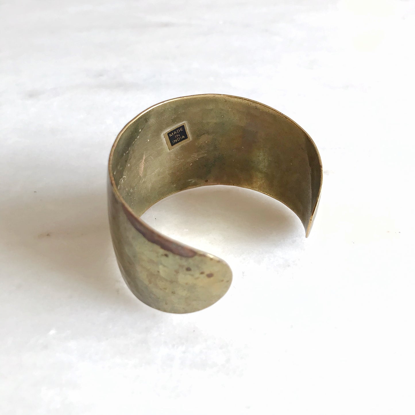 Vintage Hammered Brass Cuff