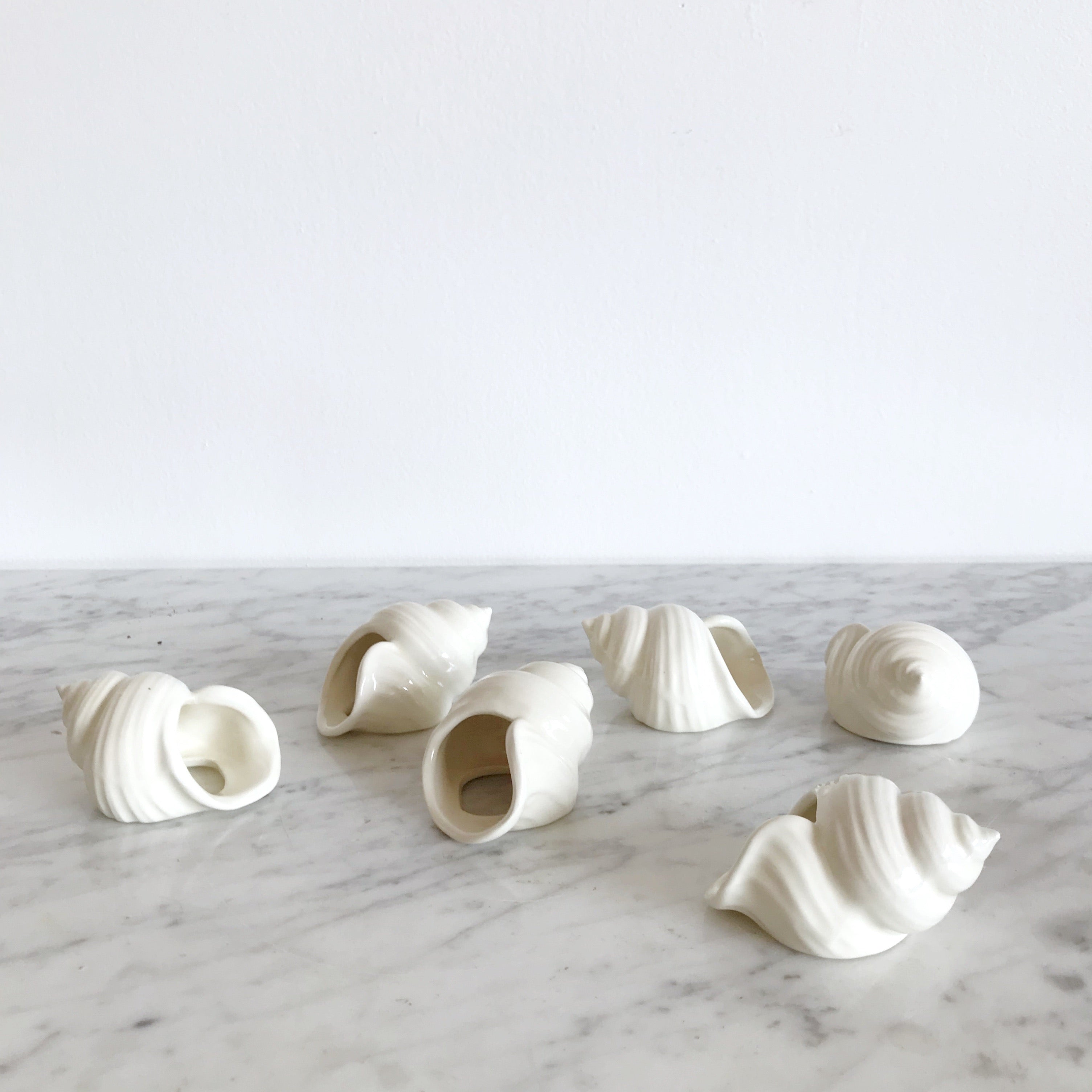 Set of 6 Ceramic Shell Napkin Rings – HAUS THEORY