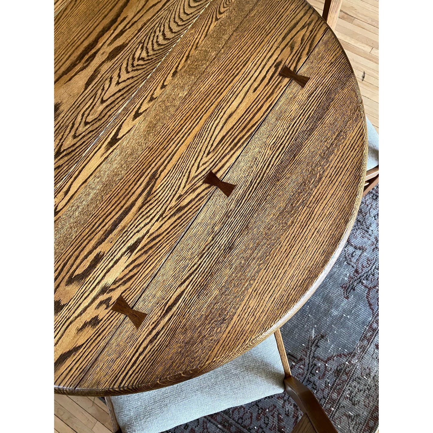 Vintage Solid Oak Dining Set by Conant Ball