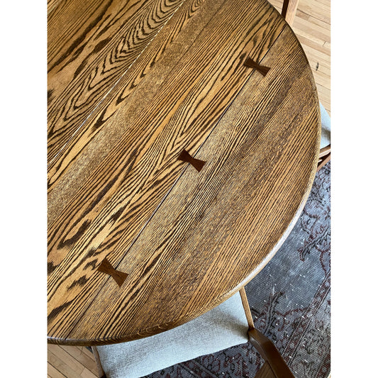 Vintage Solid Oak Dining Set by Conant Ball