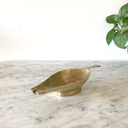 Large Vintage Brass Ashtray