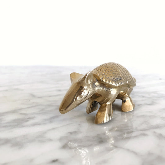 RESERVED: Small Vintage Brass Armadillo