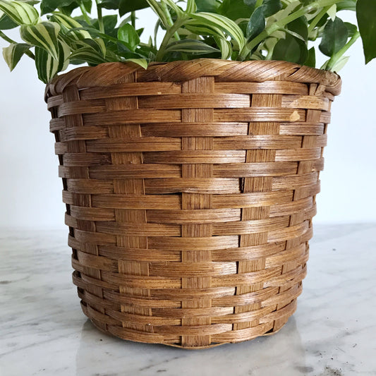 Small Vintage Basket, Plant Sleeve