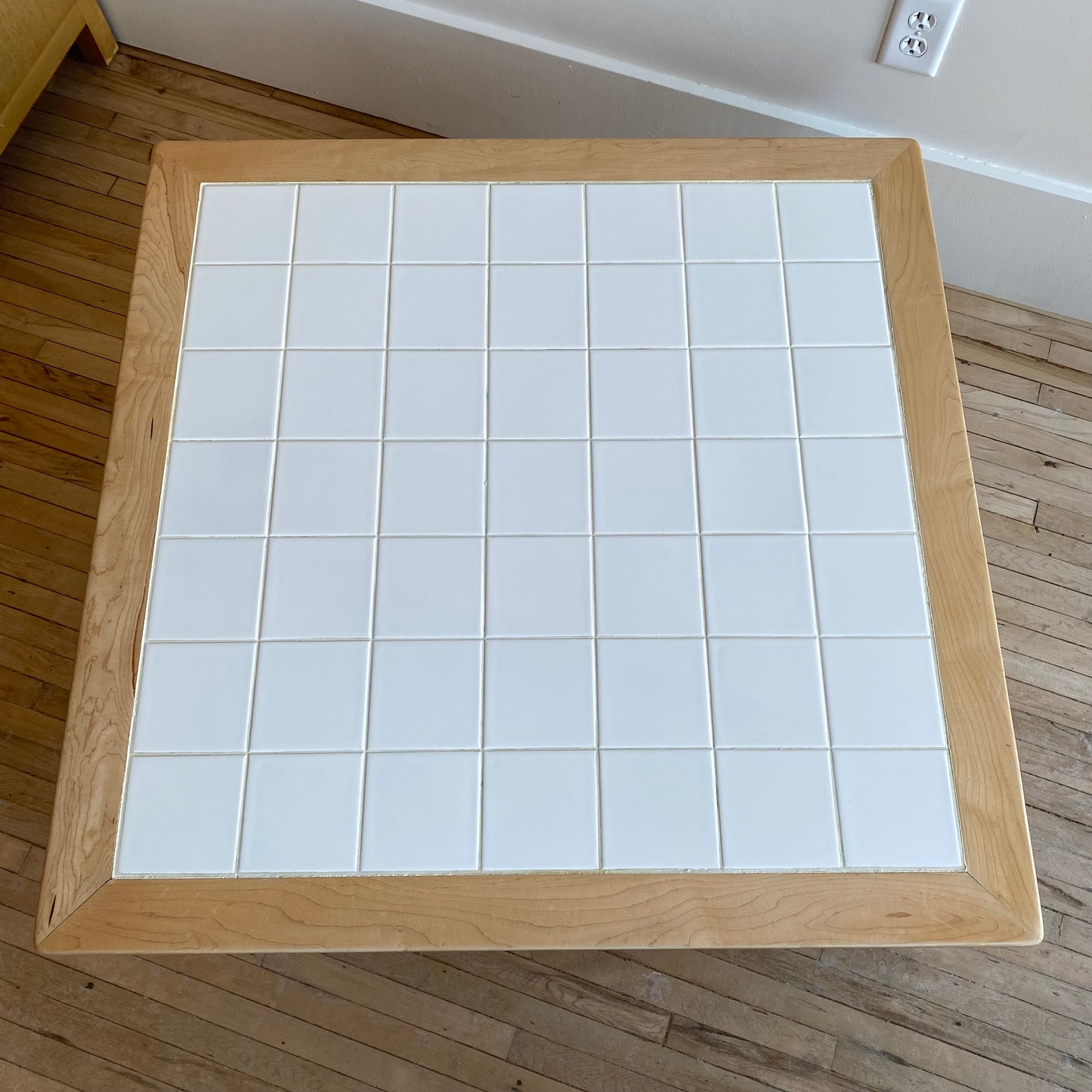 Vintage 90's Maple + White Tile Tables, Choose