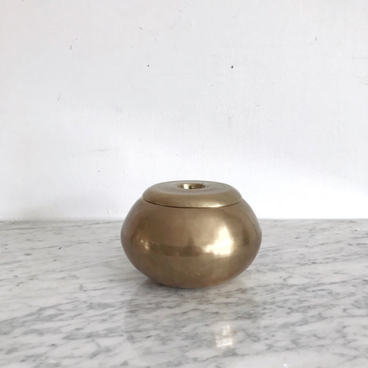 Heavy Vintage Brass Container