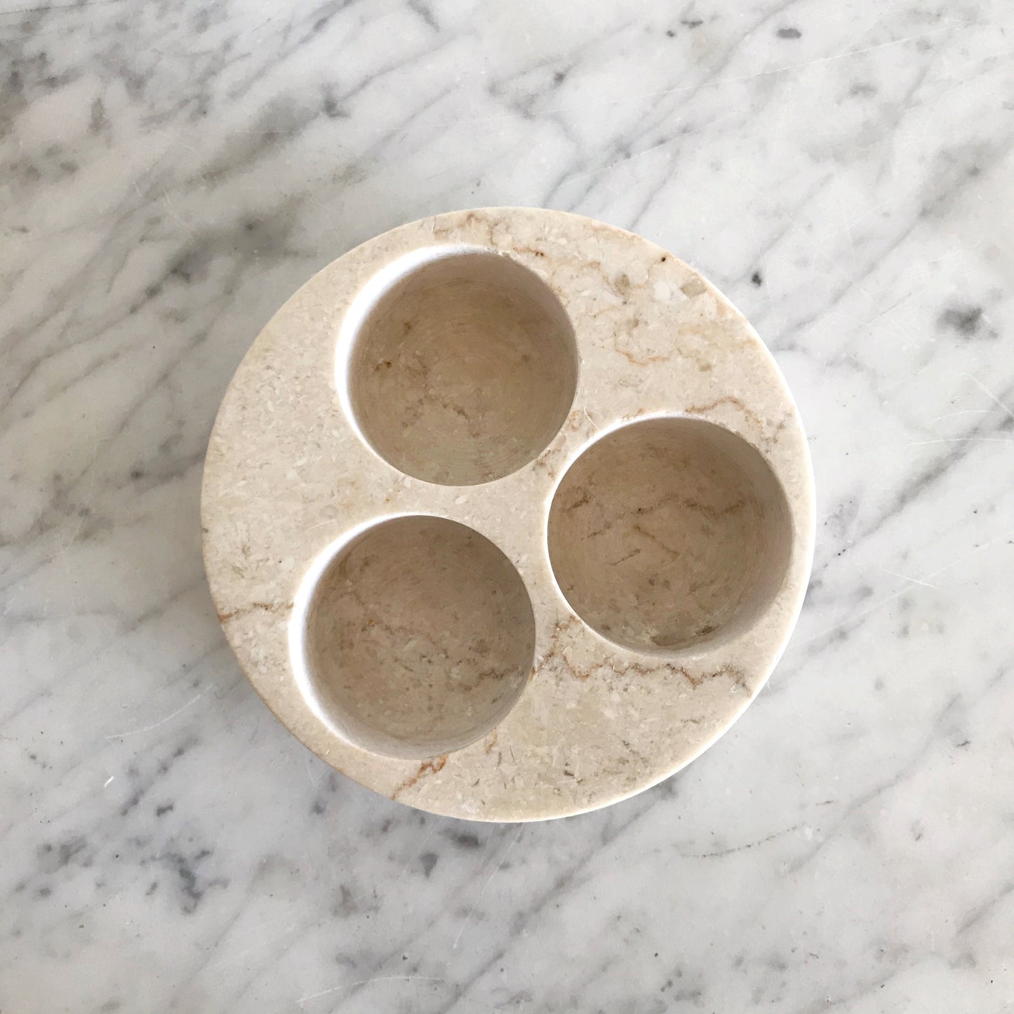 Vintage Minimalist Marble Trio Candle Holder