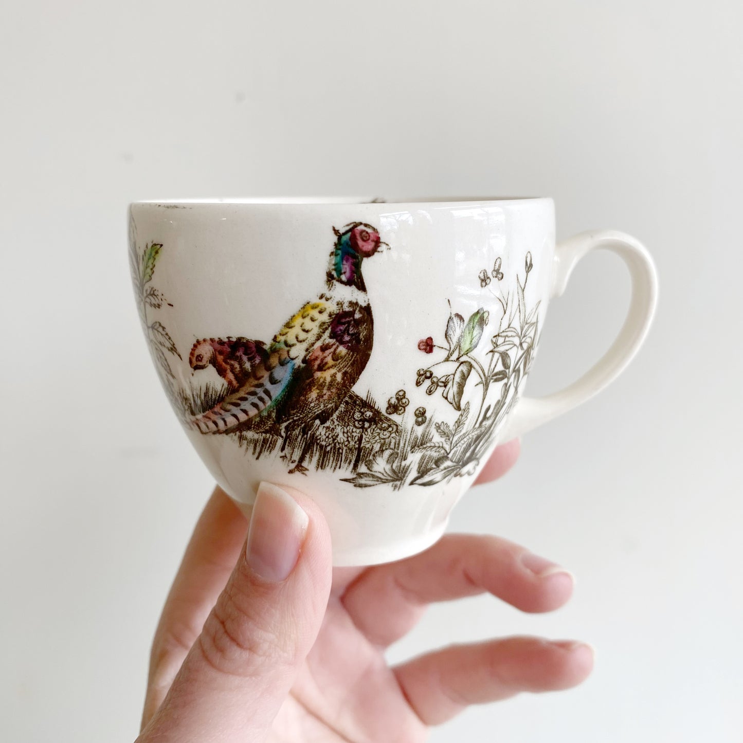 Pair of Vintage Pheasant Mugs