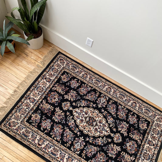 Black Area Rug (3’11” x 6’2”)