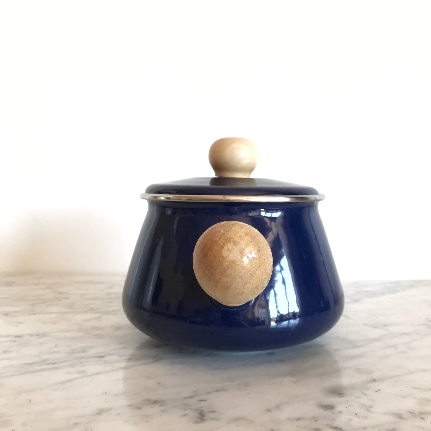 Vintage Blue Enamel Saucepan