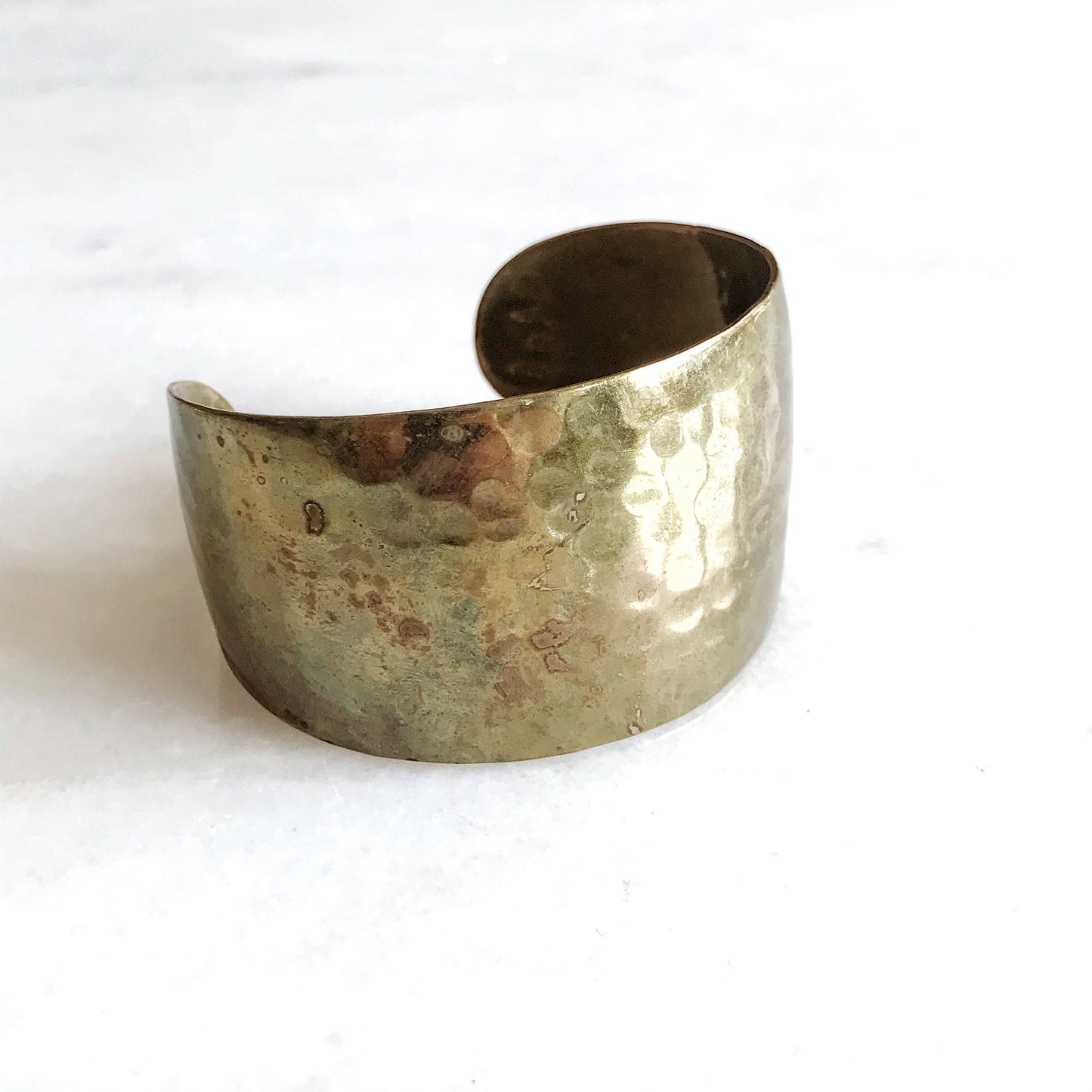 Vintage Hammered Brass Cuff