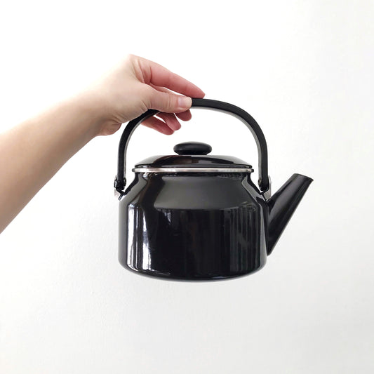 Modern Black Enamel Kettle