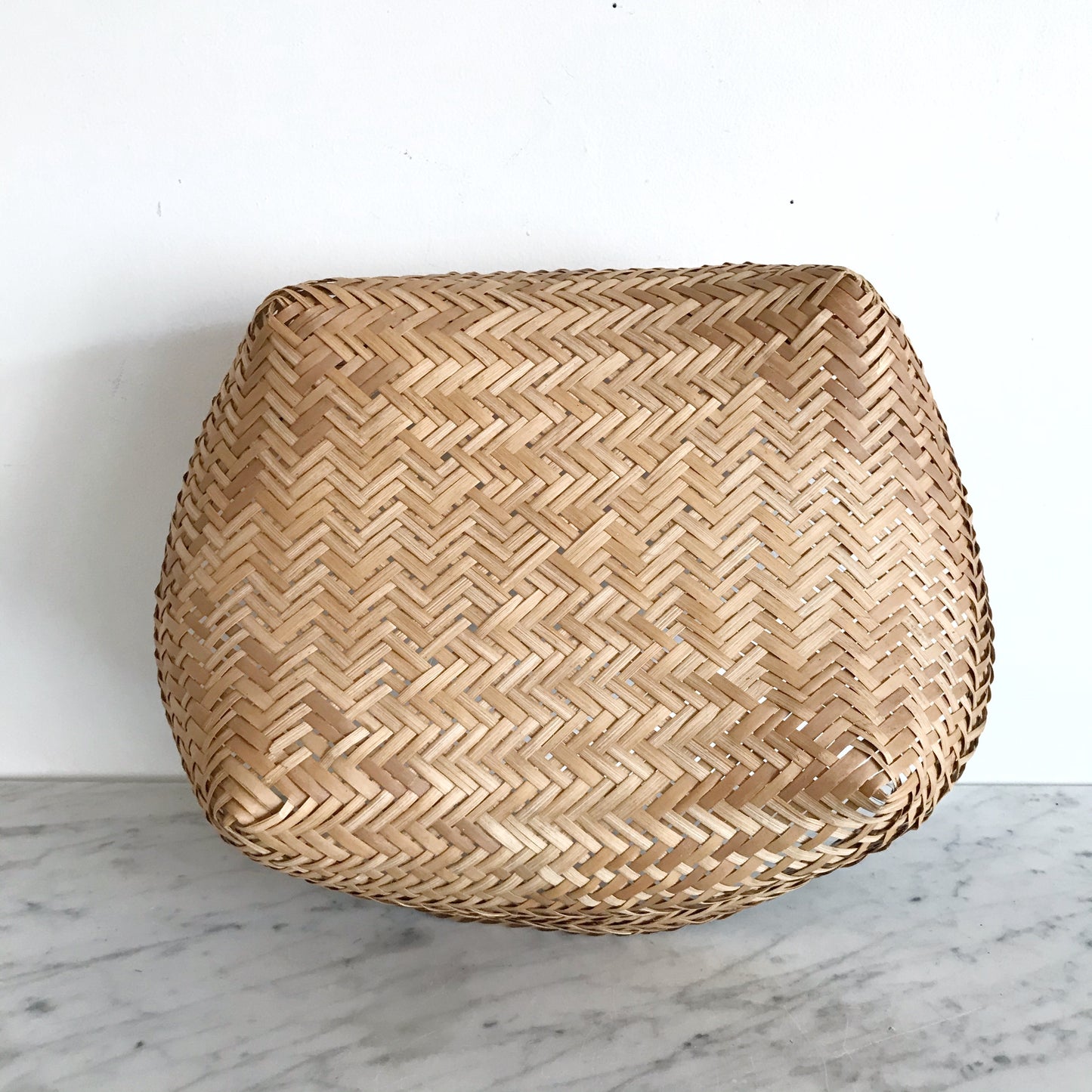 Wicker Basket with Squared Bottom