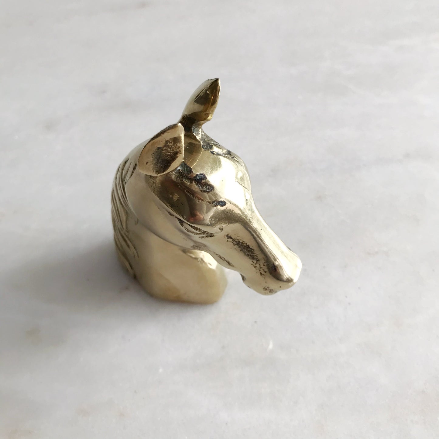 Vintage Brass Horse Bust