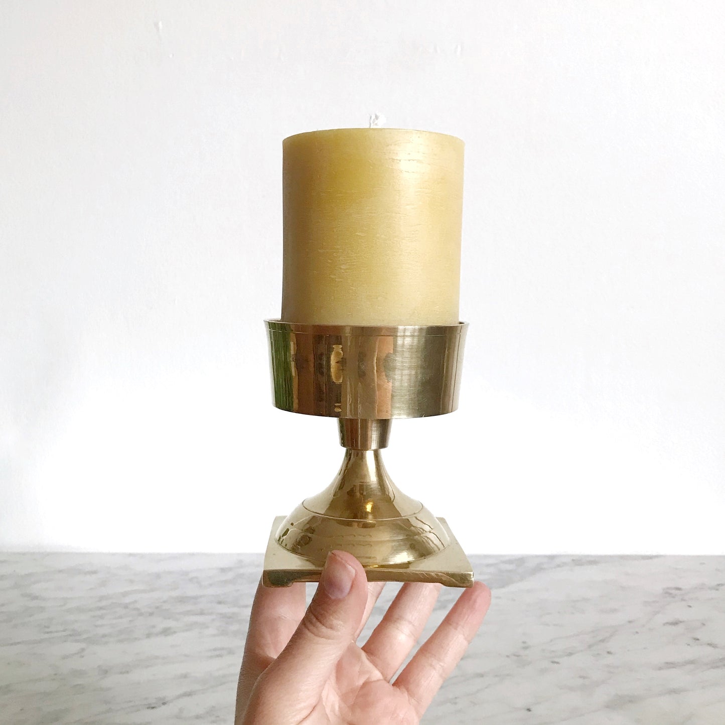Vintage Dual-Purpose Brass Candle Holder
