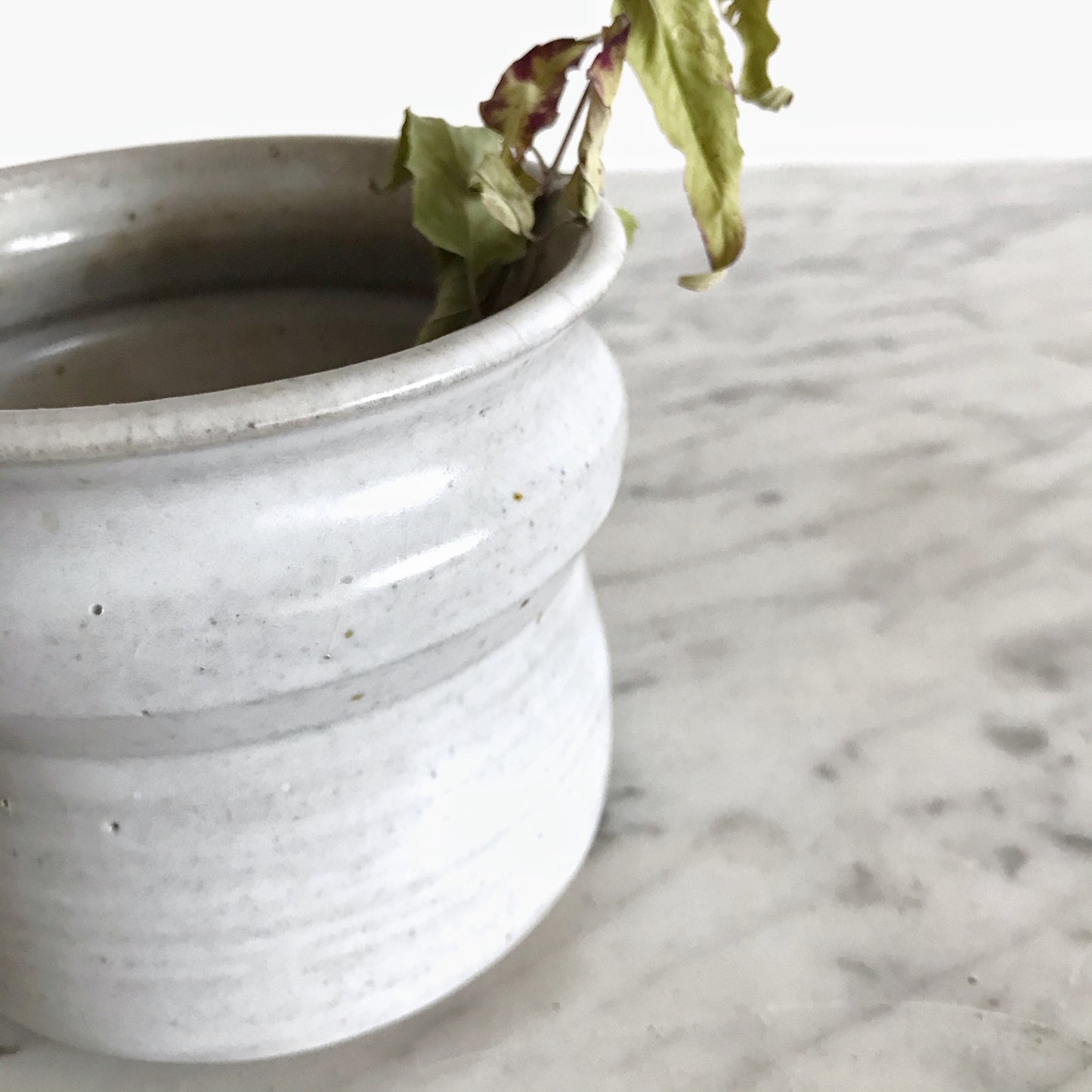 Hand-Built Stoneware Container, Soft Gray